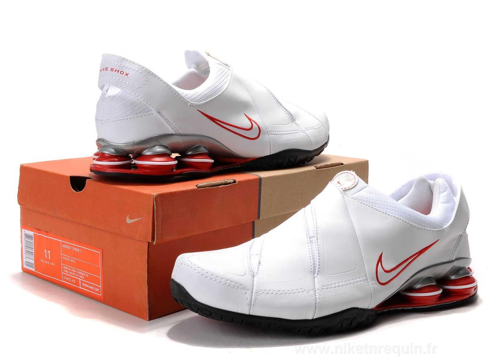 Blanc et Rouge Nike Shox R5 en cuir (1).JPG